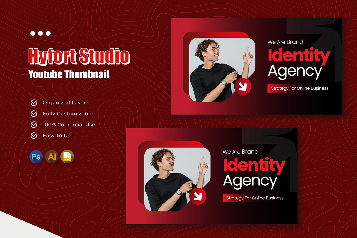 Hyfort Studio - Youtube Thumbnail, a Social Media Template by Esensifiksi.studio (Photo 1 of 3)