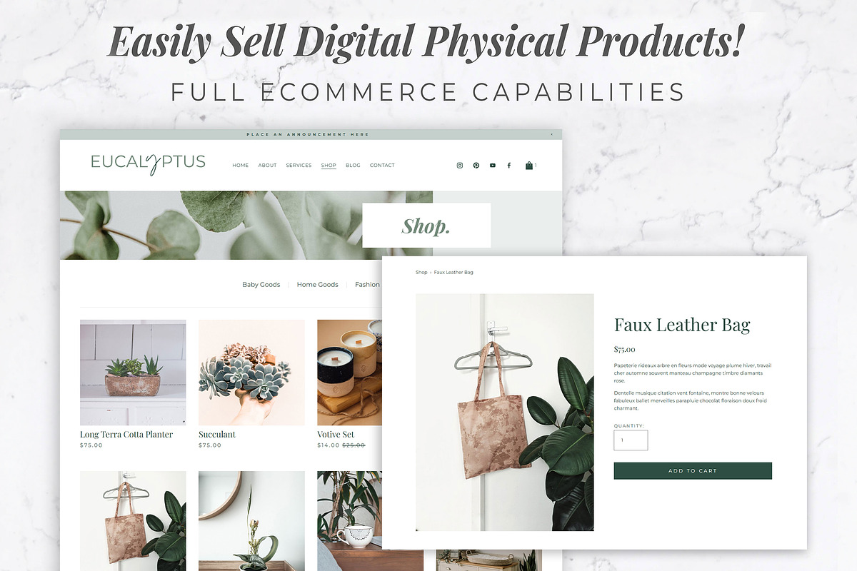 Squarespace Website Template | Green, a Squarespace Template by Thirty One Palms Studio (Photo 3 of 7)