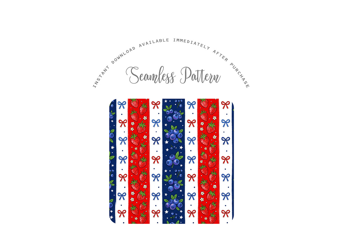 4th of July Patriotic Pattern, a Texture Illustration by Dream Creation (Photo 2 of 5)