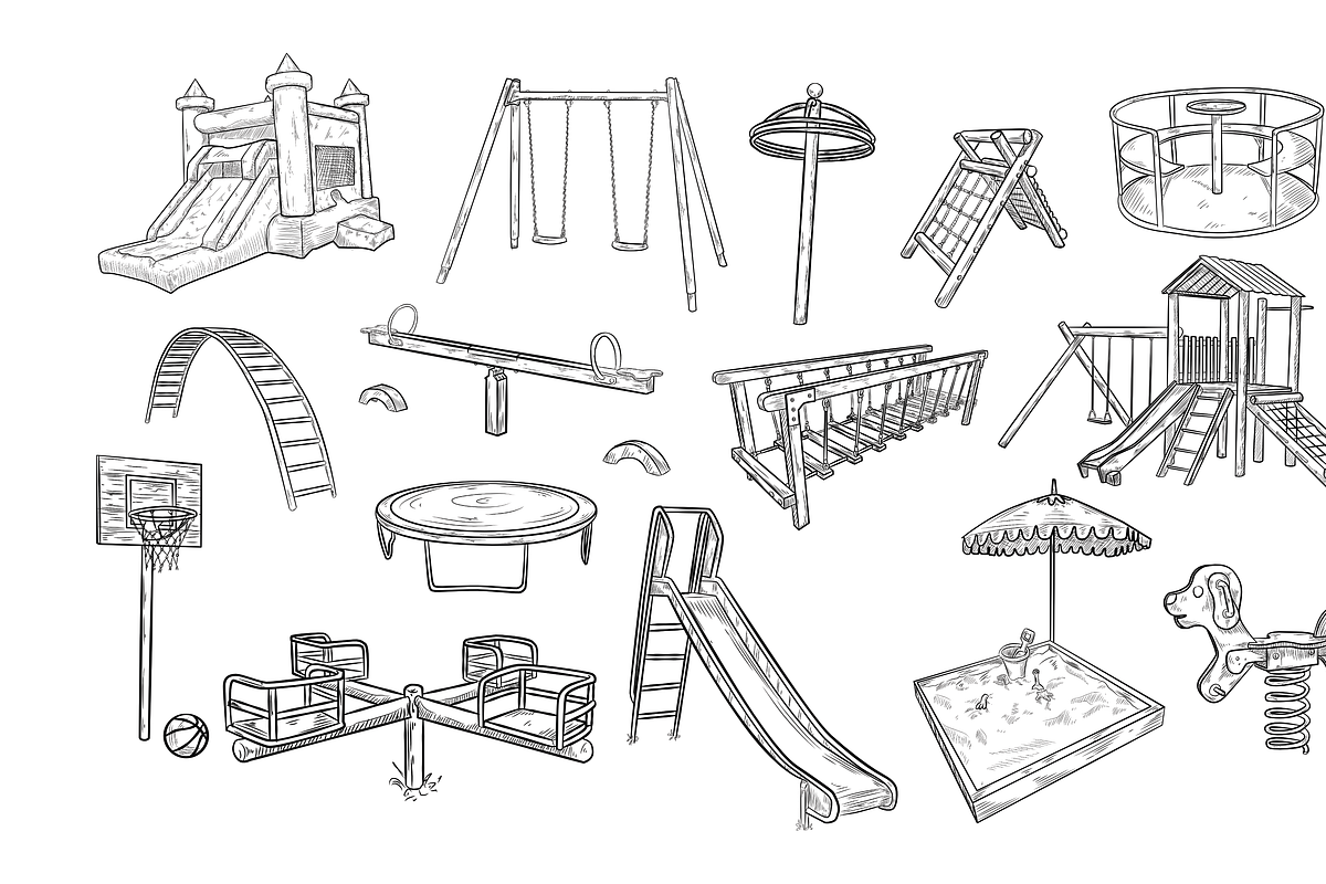 playground handdrawn collection, an Object Graphic by nikagraphic