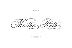 Martha Ruth Script, a Script Font by Realtype