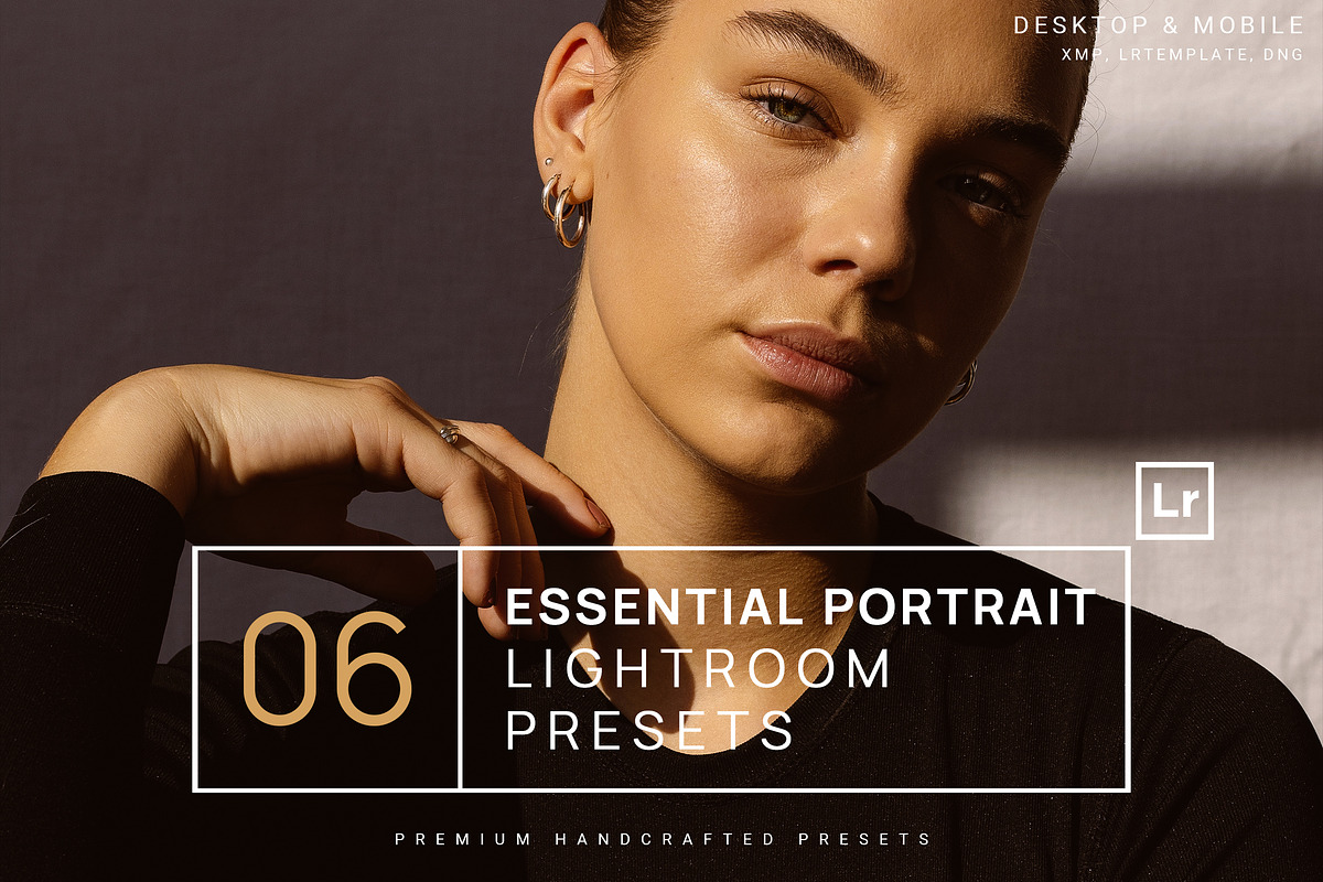 6 Essential Portrait LR Presets, an Action Add-On by Edito (Photo 1 of 7)