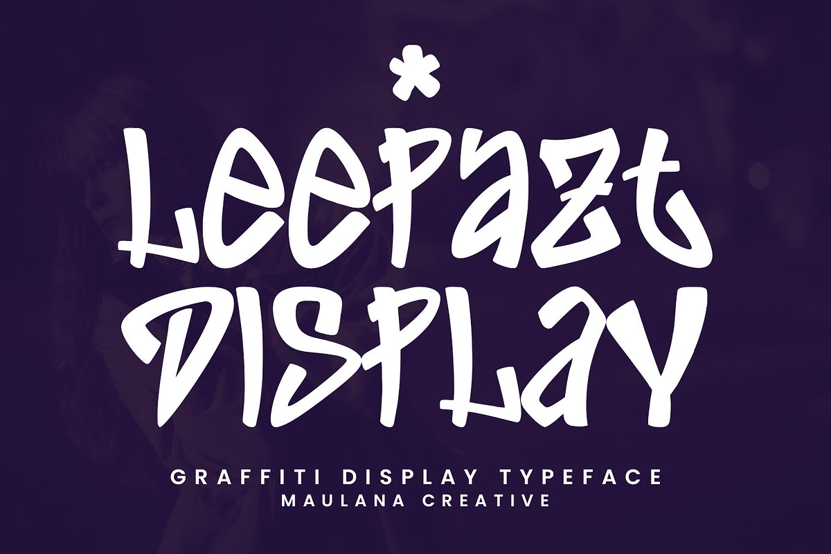 Leepazt Graffiti Display Font, a Handwritten Font by Maulana Creative (Photo 1 of 7)
