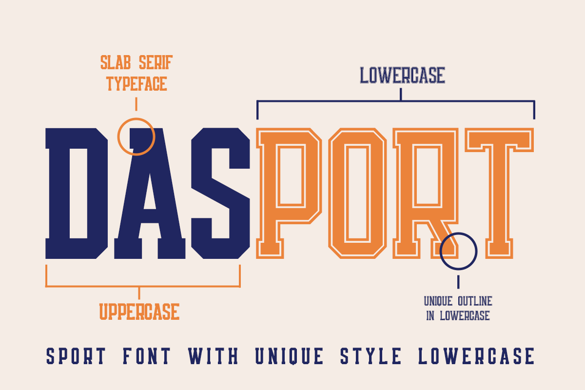 Dasport - Baseball Sport Font, a Slab Serif Font by Pandeka Studio (Photo 4 of 12)