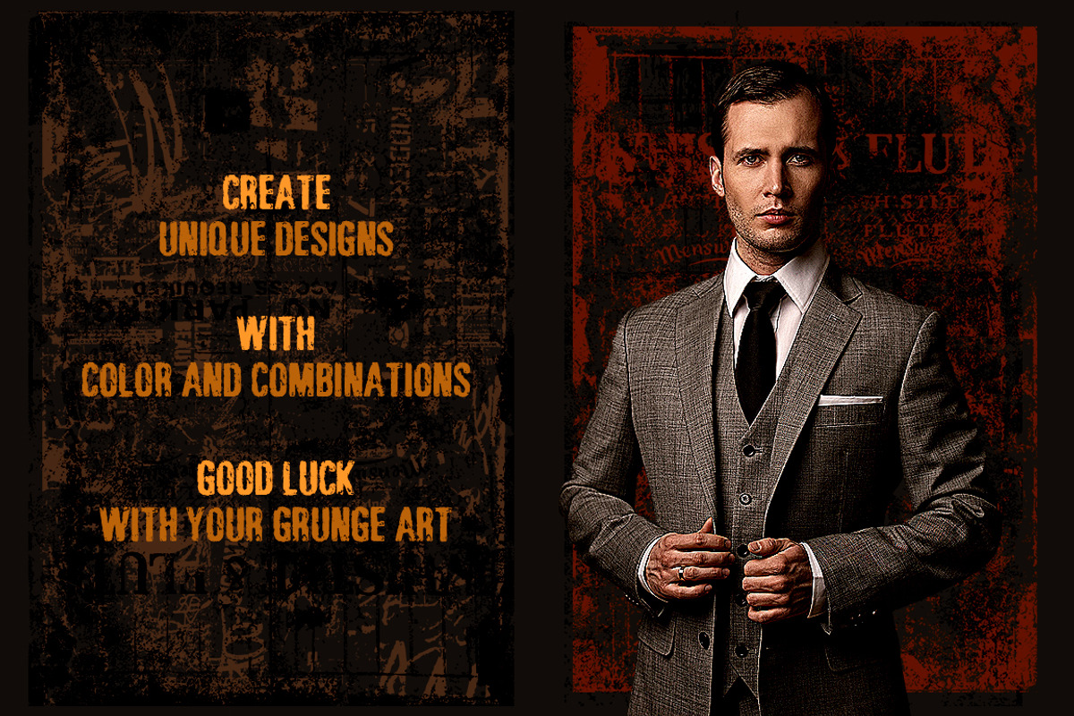 Vector Grunge Textures preview 3