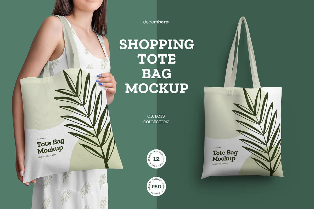 12 Shopping Tote Bag Mockups, a Product Mockup by Grow Design Craft Studio (Photo 1 of 10)