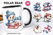 Cute Polar bear. Clipart, PNG., an Animal Illustration by KENO Mascots (Thumbnail 4 of 8)