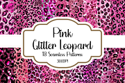Pink Glitter Leopard Spots Patterns, a Pattern Graphic by PrintablesByFranklyn (Thumbnail 1 of 4)