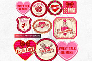 Vintage Valentines Day Labels PNG, a Seasonal Illustration by ThatsDesignArt (Thumbnail 4 of 9)