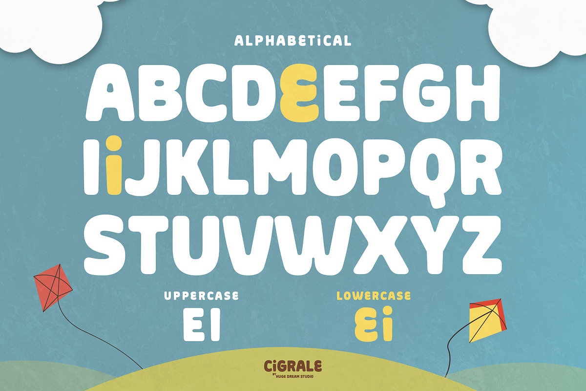 Cigrale - Rounded Playful Font, a Sans Serif Font by Huge Dream Studio (Photo 5 of 11)