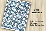 Digital Collage Sheet - Blue Butterf, a Websites & App Template by Kseniya-Omega (Thumbnail 2 of 3)