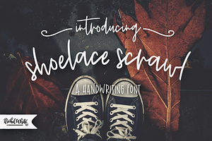 Shoelace Scrawl, a handwriting font