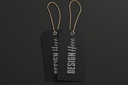 Black Hang Tags Mockup, an Apparel Mockup by Graphic Xtreme (Thumbnail 1 of 2)