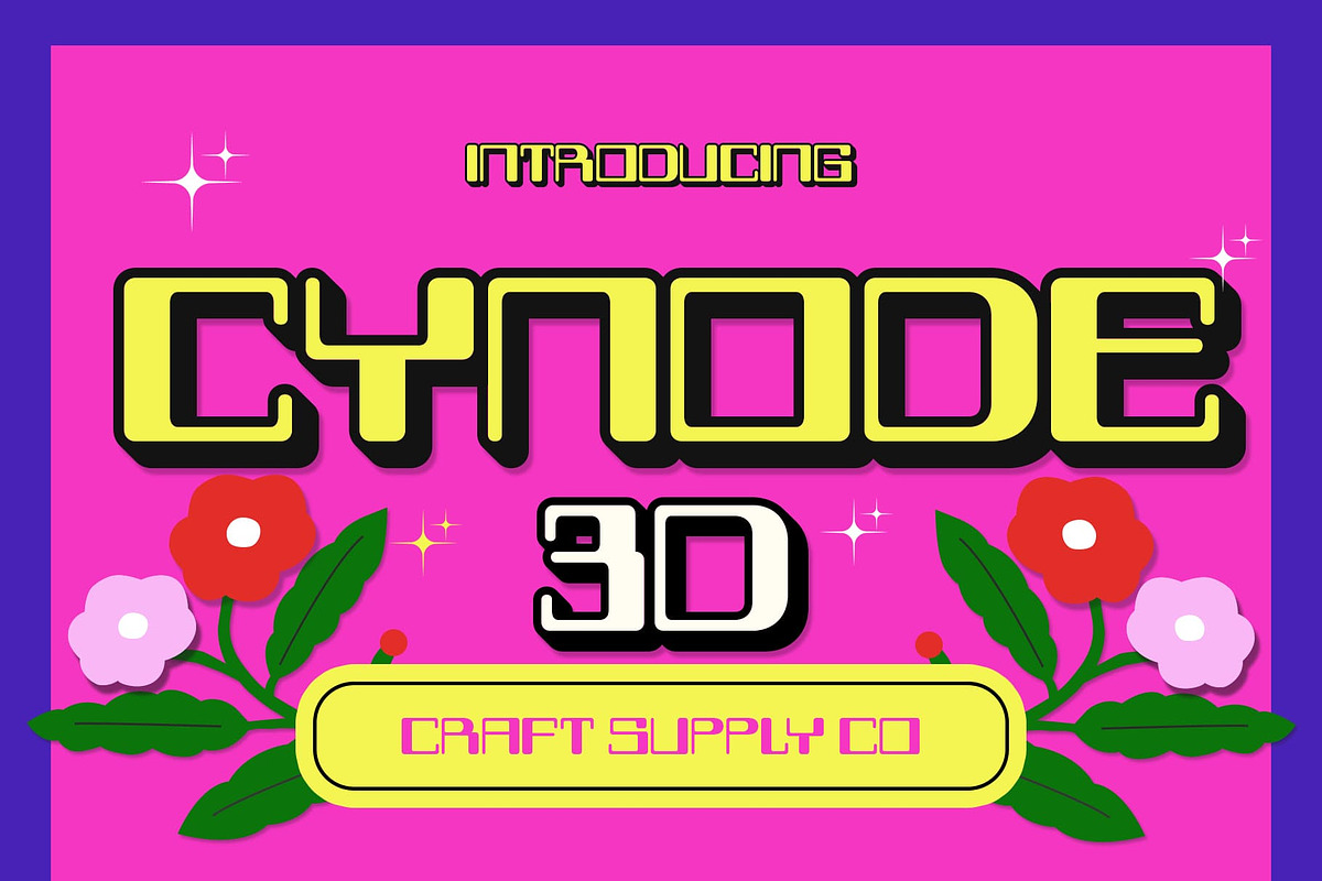 Cynode 3D, a Sans Serif Font by Craft Supply Co. (Photo 1 of 8)