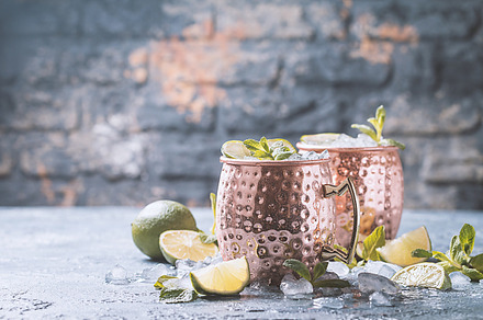 Moscow mule cocktail containing mule, moscow, and cocktail, a Food & Drink Photo by piter.goskov