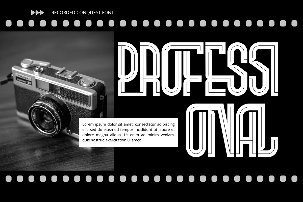 RECORDED CONQUEST - CONDENSED FONT, a Sans Serif Font by 177Studio (Photo 3 of 8)