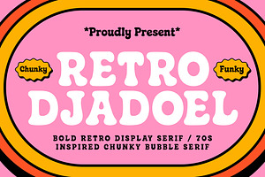 RETRO DJADOEL – Chunky Retro Display, a Serif Font by decographstud