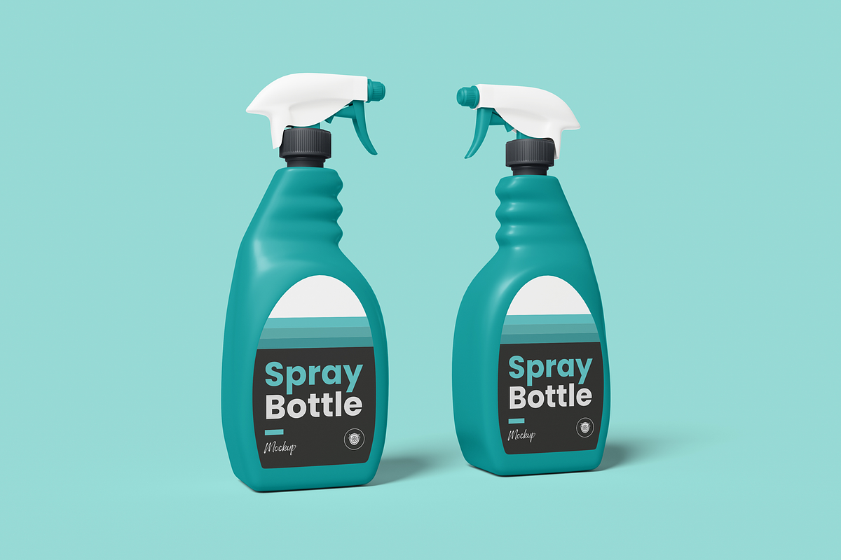 Spray Bottle Product Label Mockup, a Household Mockup by DSNA Mockup (Photo 2 of 5)