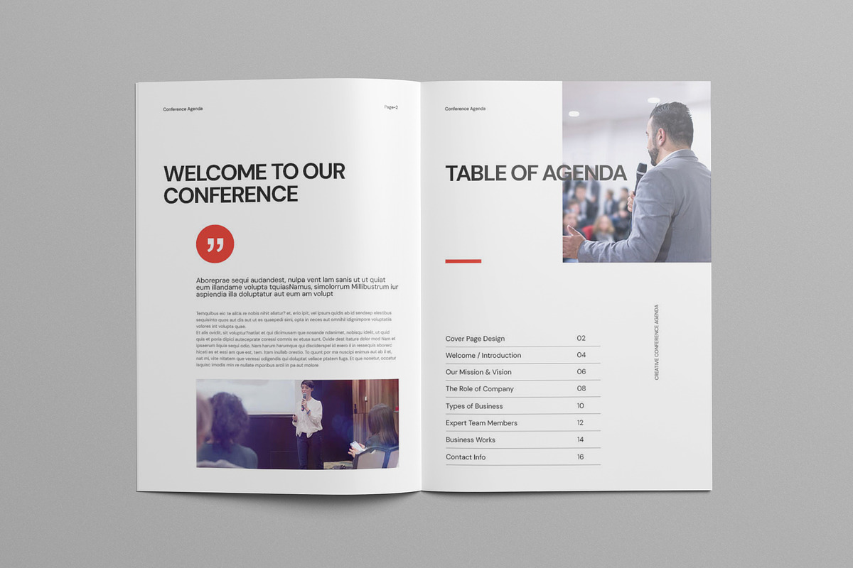 Conference Agenda Canva Template, a Brochure Template by Pixelpick (Photo 2 of 9)