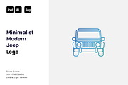 Minimalist Modern Jeep Logo, a Branding & Logo Template by Luxury Logos (Thumbnail 1 of 4)