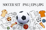 Soccer set, an Education Illustration by Karina.sketch (Thumbnail 1 of 3)