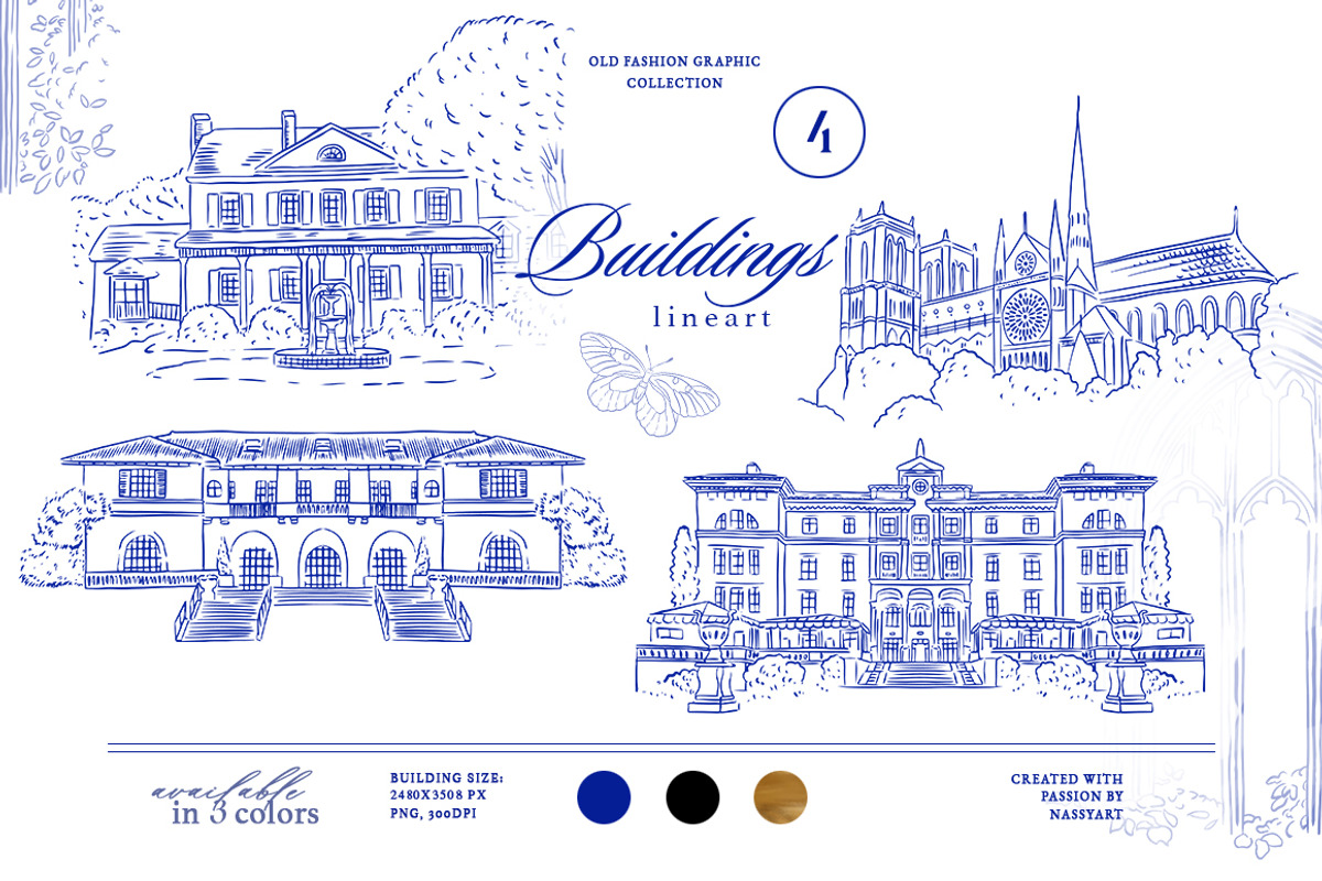 +420 Barbara Vintage Line Art Set, a Decorative Illustration by NassyArt (Photo 5 of 29)