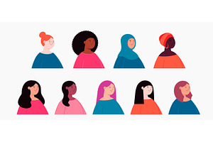 Beautiful diverse women, girls, an Illustration by sceptical cactus