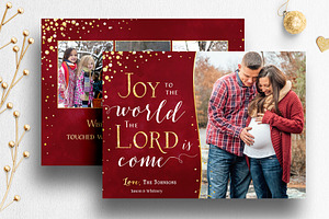 Christmas Card Template PSD 004