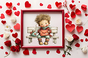 Dreamy Valentine Companions Clipart, a Person Illustration by RobertsArt (Thumbnail 2 of 7)