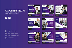Cognifytech - Instagram Post, a Social Media Template by Esensifiksi.studio
