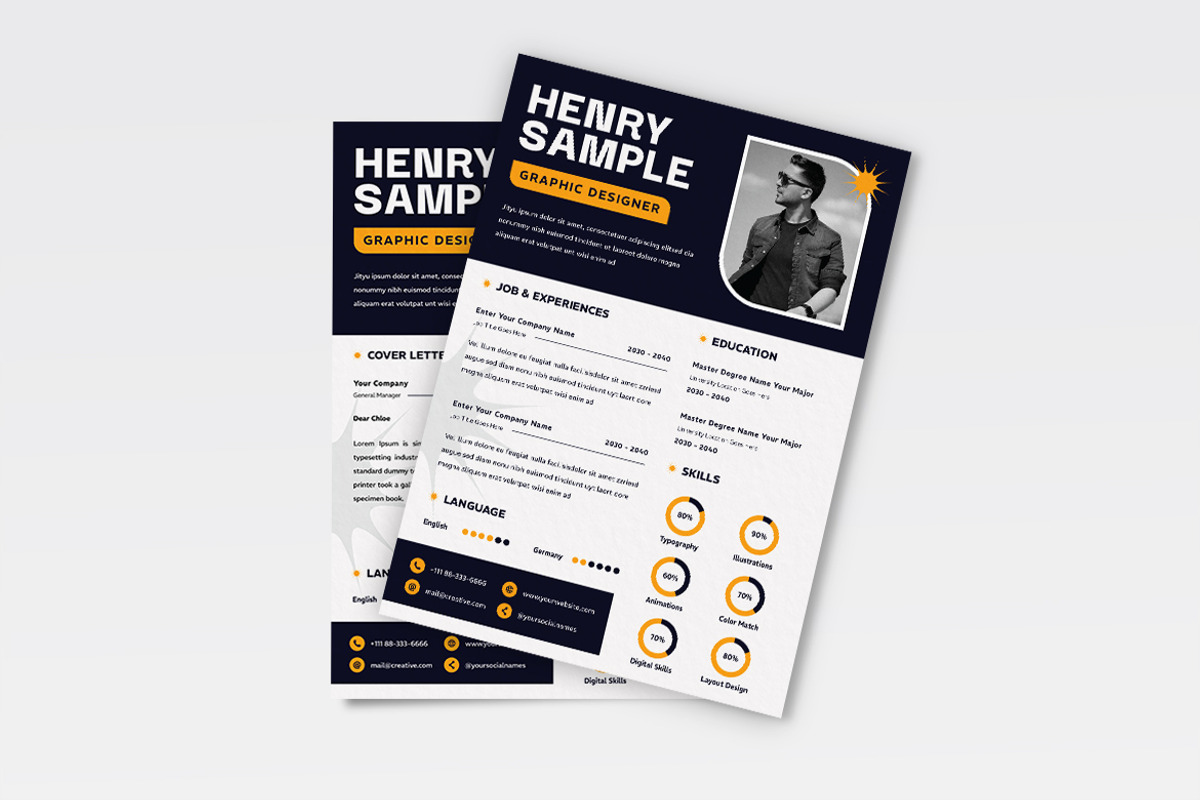 Creative Business Resume CV, a Resume Template by iDoodle Studio (Photo 4 of 4)