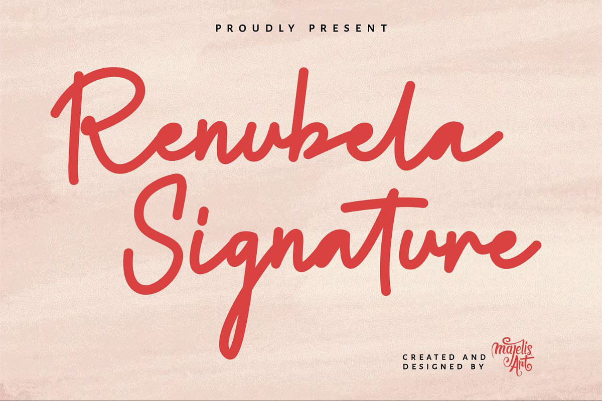 Renubela Signature, a Handwritten Font by Majelis Art (Photo 1 of 11)