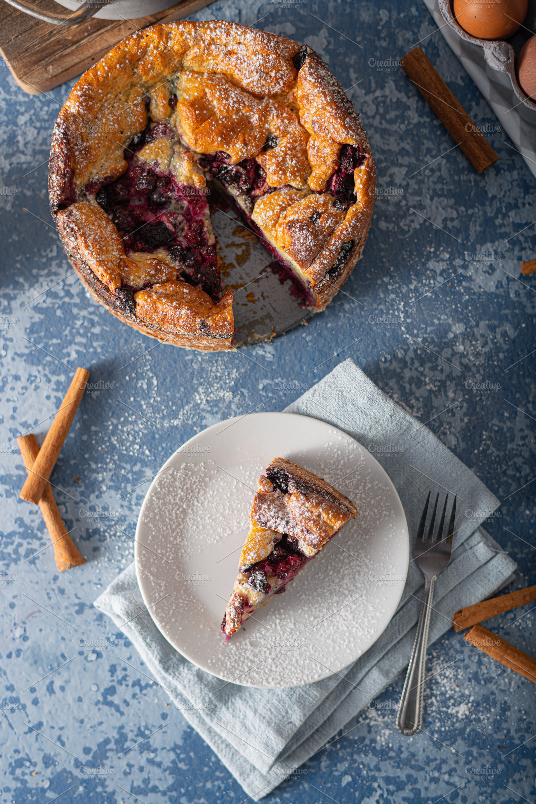 Breaded rustic pie with berries, a Food & Drink Photo by Stepanek Photography