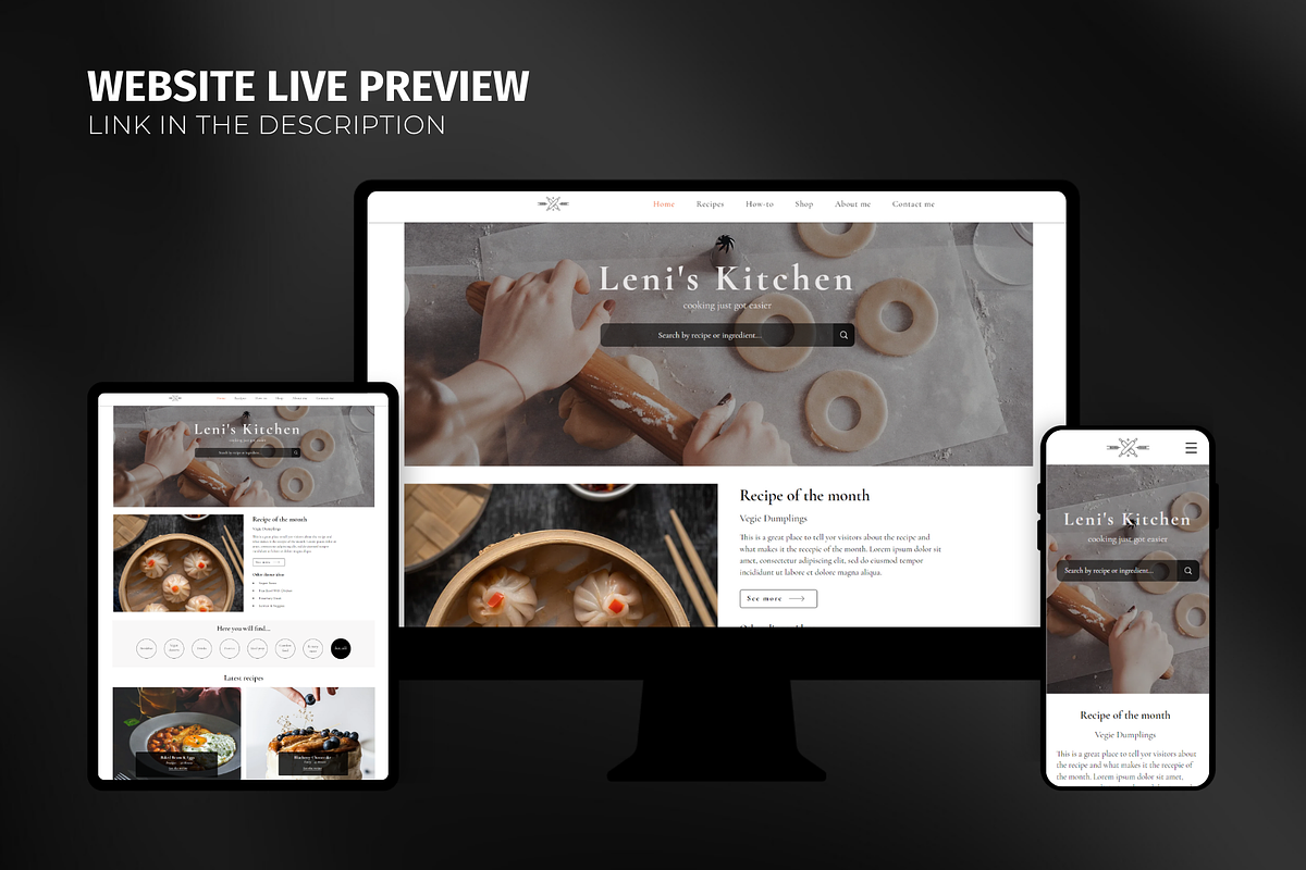Food Blogger Wix Website Template, a Wix Template by Meraki Templates (Photo 6 of 8)