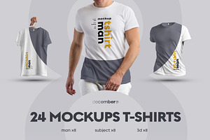 24 MockUps Man T-Shirt