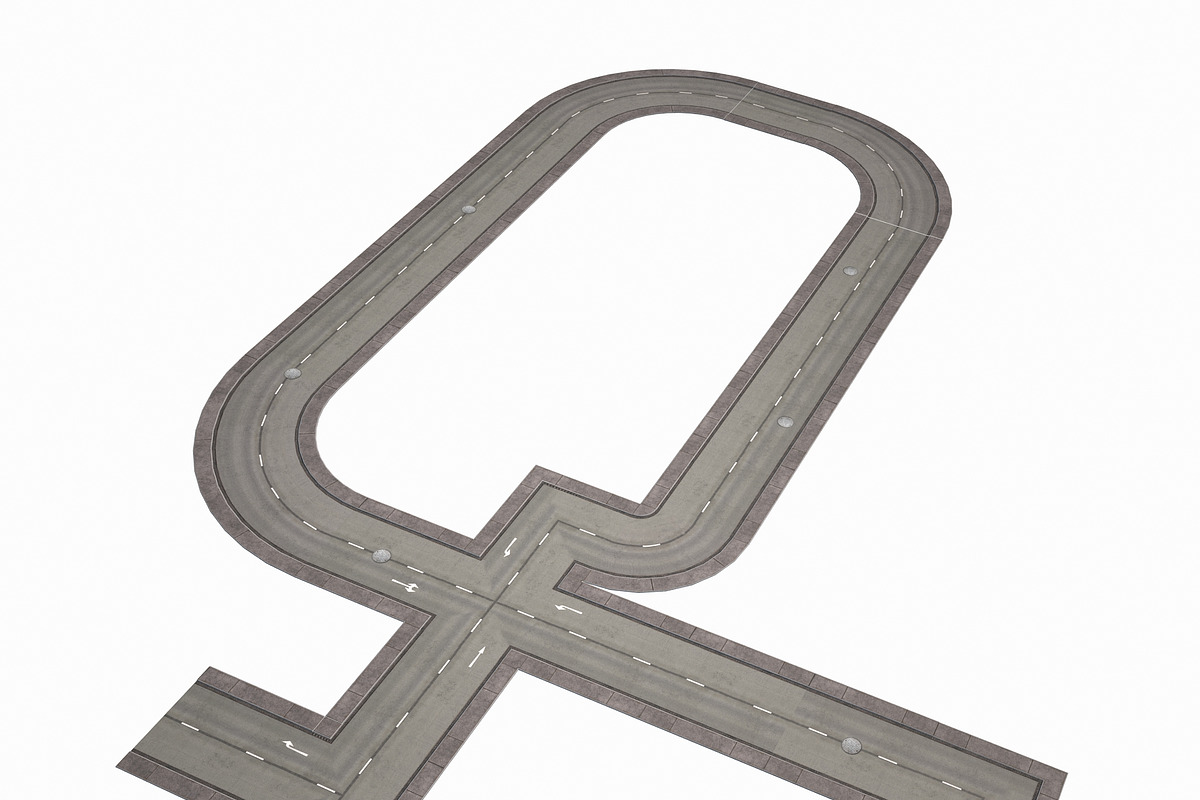Road Modules PBR Pack, an Architecture 3D Model by Daniel Mikulik (Photo 4 of 24)