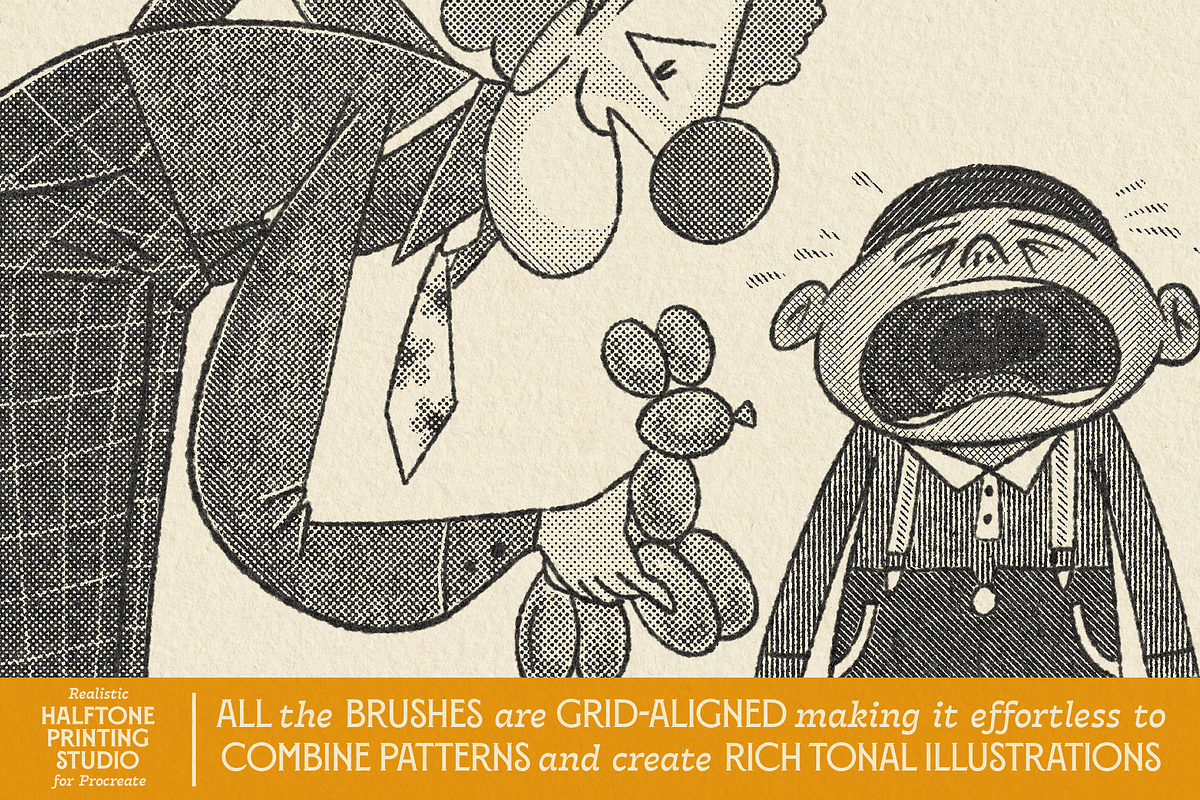 VV Halftone Printing Studio, a Brush Add-On by Vintage Voyage Supply (Photo 4 of 12)
