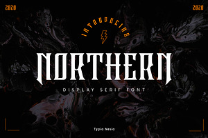 Northern Display Serif, a Blackletter Font by Typia Nesia