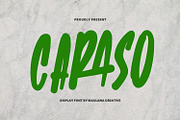 Caraso Bold Energetic Display Font, a Handwritten Font by Maulana Creative (Thumbnail 1 of 7)