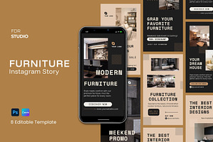 Furniture Instagram Story Template, a Social Media Template by FDR Studio