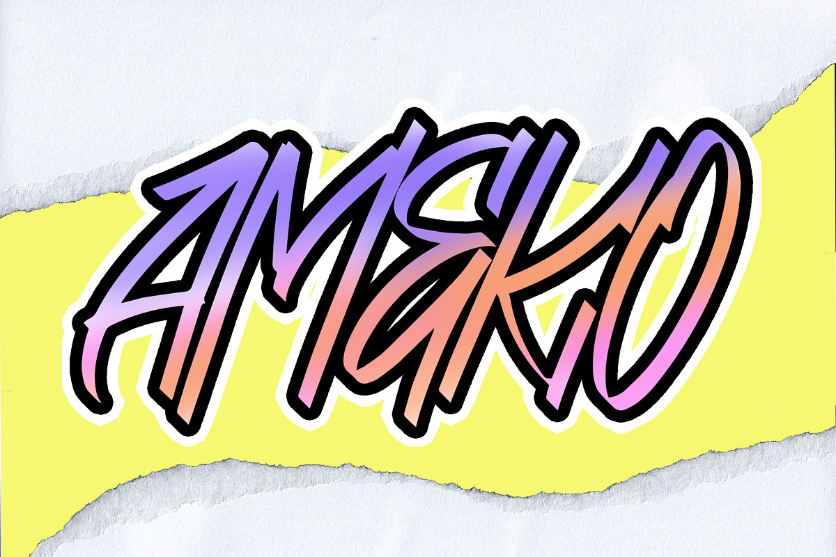 AMEKO Bold Brush Font, a Handwritten Font by NTC Graphic (Photo 1 of 9)