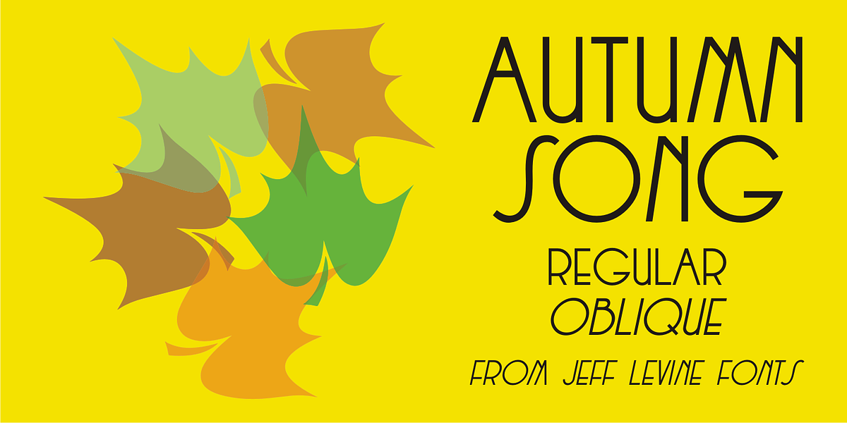 Autumn Song JNL, a Font by Jeff Levine Fonts