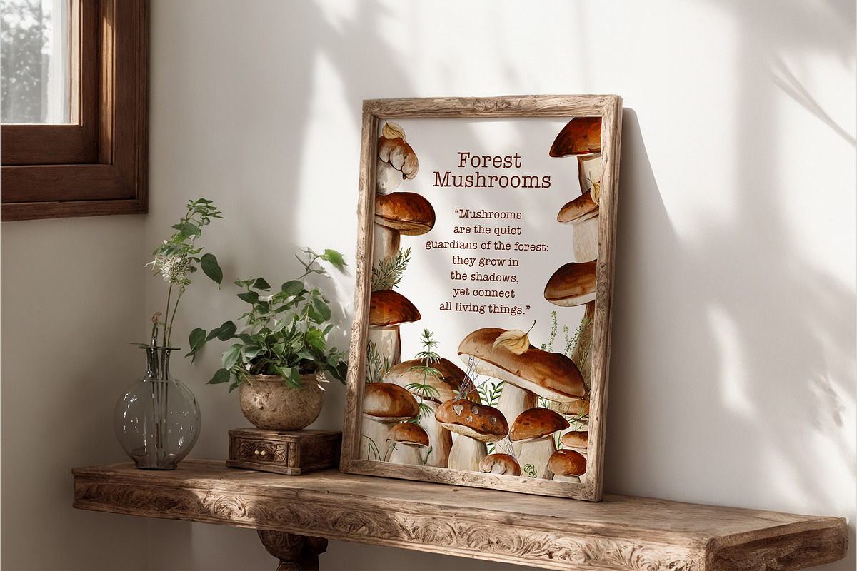Mushrooms watercolor clip art, a Seasonal Illustration by Alena Sid (Photo 8 of 13)