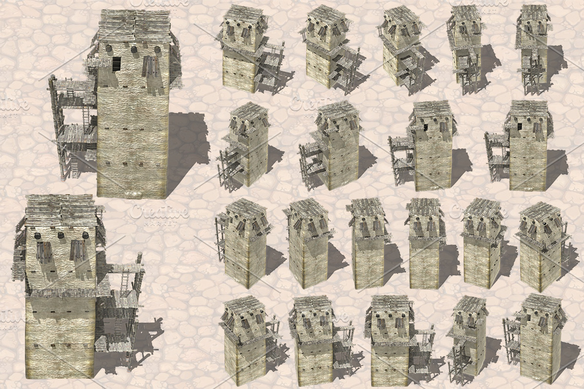 Isometric Ancient City Pack, an Object Graphic by Beatheart Creative Studio (Photo 7 of 77)