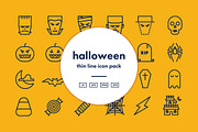 Halloween Thin Line Icon Pack, an Icon by courtcald (Thumbnail 1 of 2)