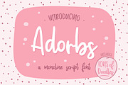 Adorbs, a monoline script font, a Handwritten Font by Rachel White Art (Thumbnail 2 of 10)
