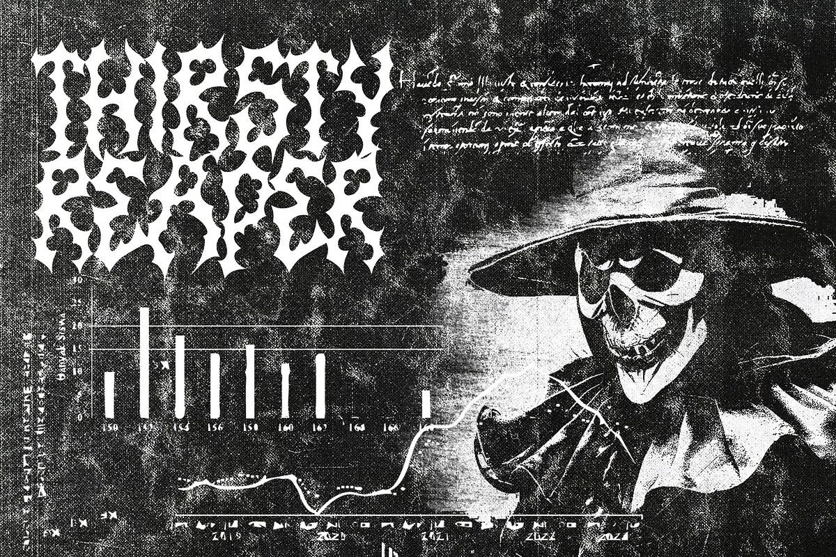 ANGER RAVEN – Death Metal Fon, a Blackletter Font by Fonday Studio (Photo 3 of 8)