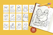 Animal Coloring Pages for Kids, an Animal Illustration by vik.stock (Thumbnail 8 of 17)