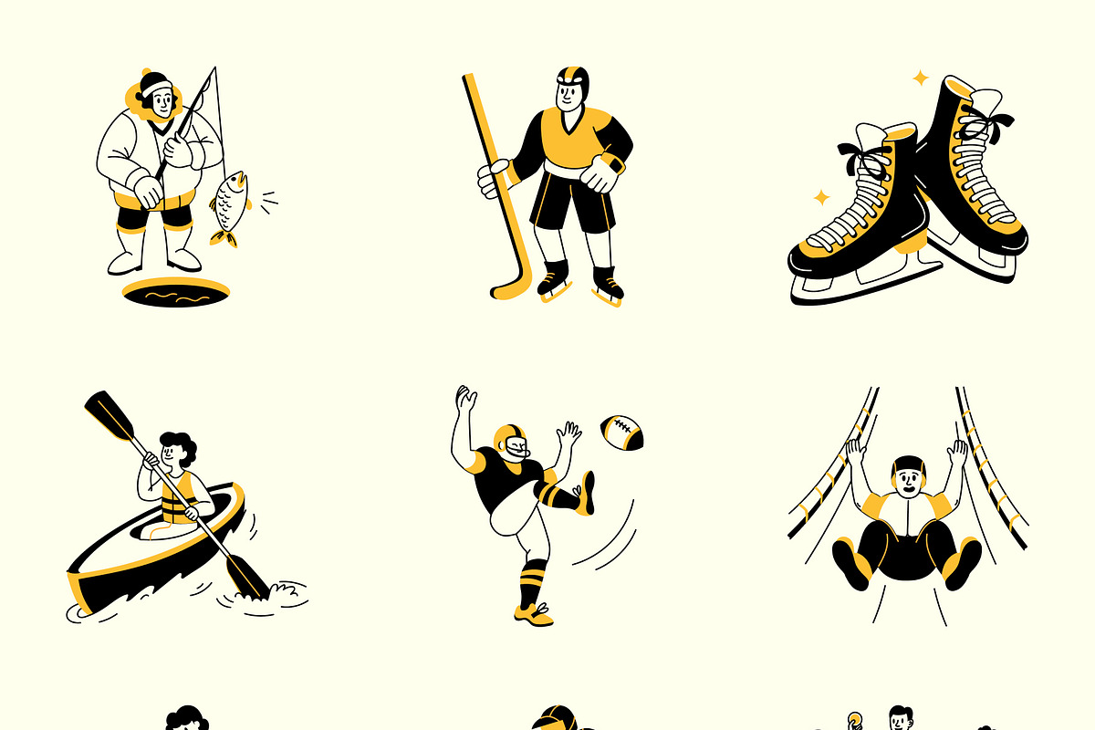Sports Drawing Illustration Set, a Sport Illustration by Vectors Market (Photo 8 of 9)