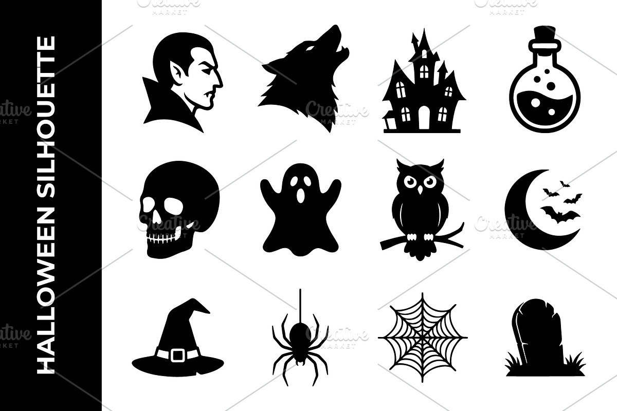 Halloween Silhouette Bundle Set, an Object Graphic by nandinigraphics (Photo 1 of 3)